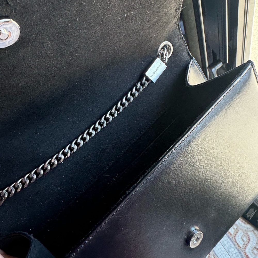 Yves Saint Laurent Black Studded Crossbody Bag - Picture 6 of 6